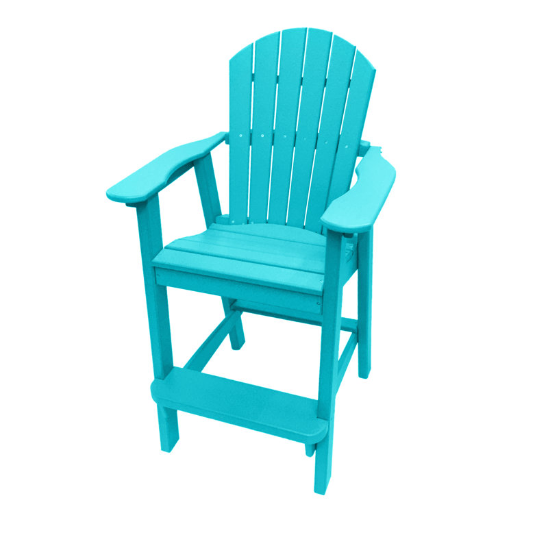 Ansel Tall Adirondack Chair, Poly Outdoor Furniture, Teal