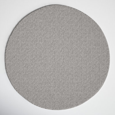 Elle Silver Hand-Woven Wool Rug