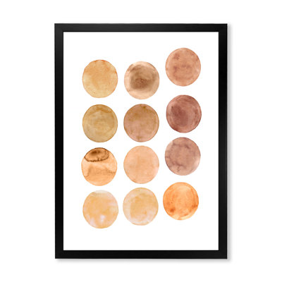 Cercle de douze nuances de brun - Impression sur toile