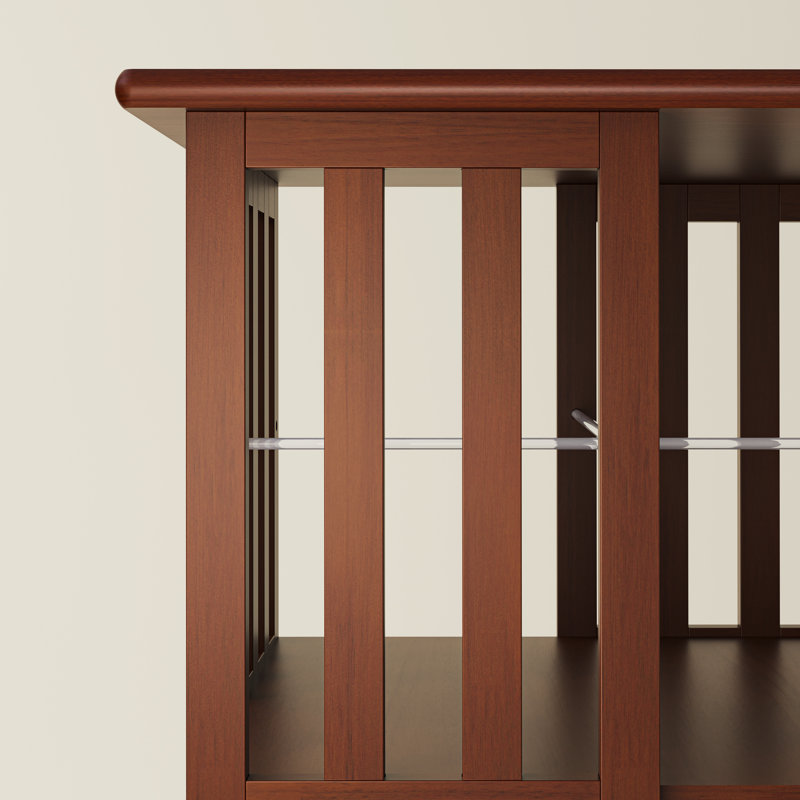 6-tier Solid Wood Rotating Bookcase