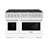 ZLINE 48 in. 6.7 cu. ft. Paramount Double Oven Dual Fuel Range W/ 8 Burner Gas Cooktop in Stainless Steel W/ White Matte Doors (SDR-WM-48)