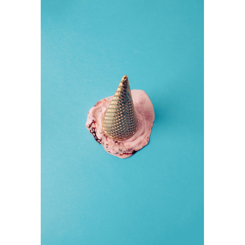Ice Cream Cone - Wrapped Canvas Print, 30cm H x 20cm W x 3.8cm D