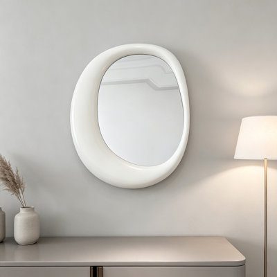 Asymmetrical Manufactured Wood Wall Mirror