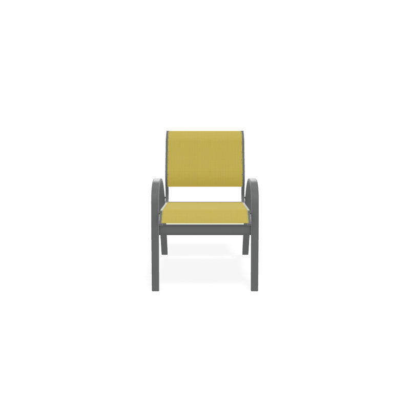 Chaise de patio empilable Hiraku, Jaune 43D, Graphite texturé