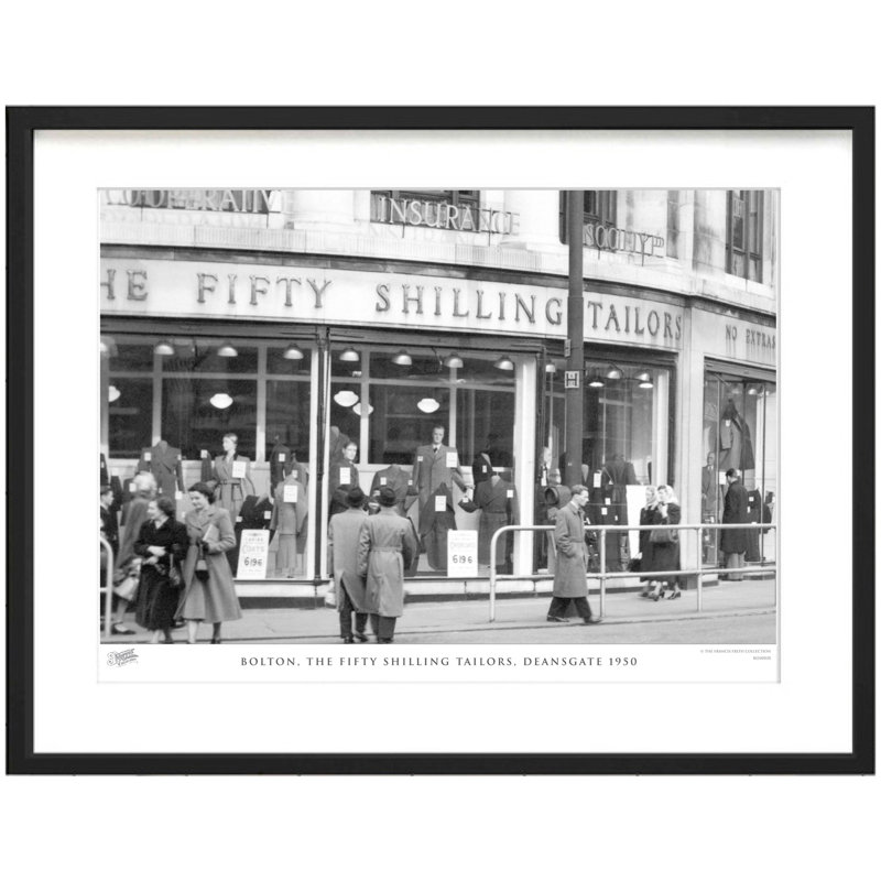 Bolton, The Fifty Shilling Tailors, Deansgate 1950 by Francis Frith - Single Picture Frame Print, 28cm H x 36cm W x 2.3cm D