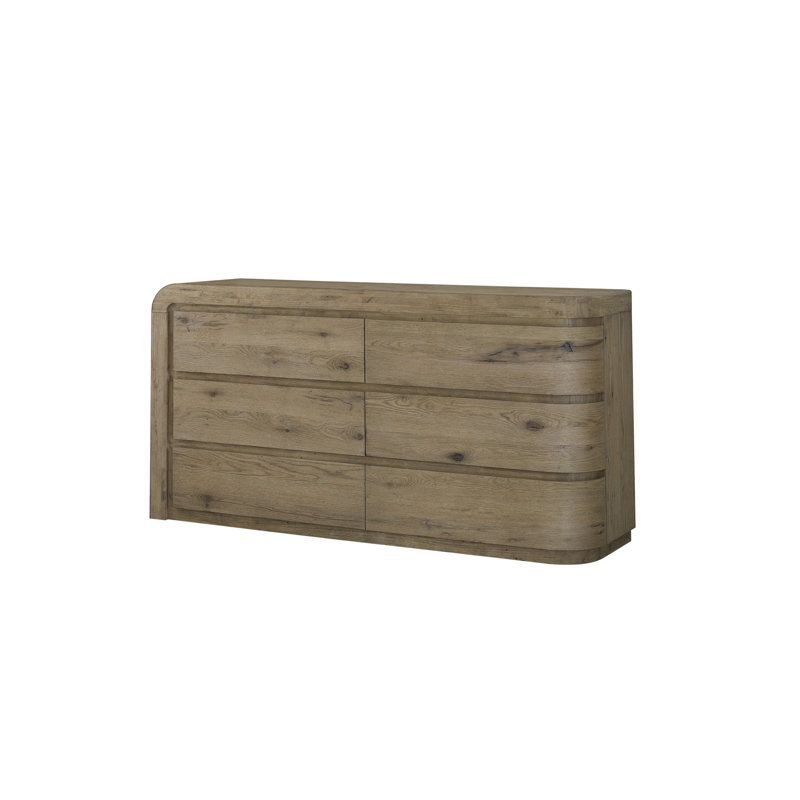 Commode courbée en chêne noueux anglais