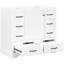 Base de meuble-lavabo 36 po - blanc, 6 tiroirs, base en bois massif et armoire moderne, option