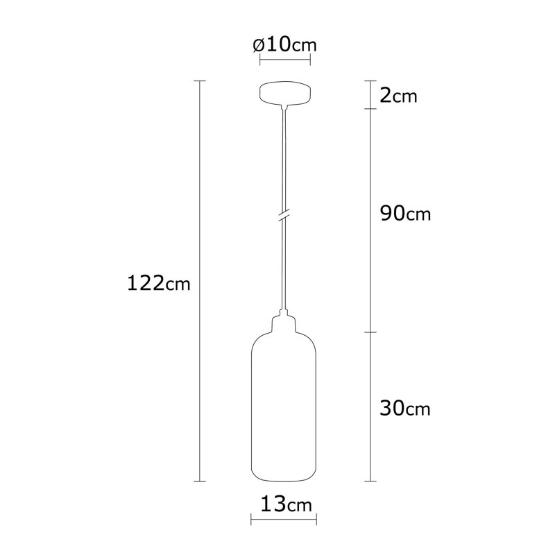 1 - Light Black Single Pendant
