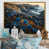 Toile avec cadre flottant or