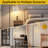 Arc Floor Lamp Coral Beach Summer Pin Stripe Seamless Repeat Floor Lamps with Remote LED Lights Adjustable Lamp Shades Tall Standing Lamps for Reading Office Living Room