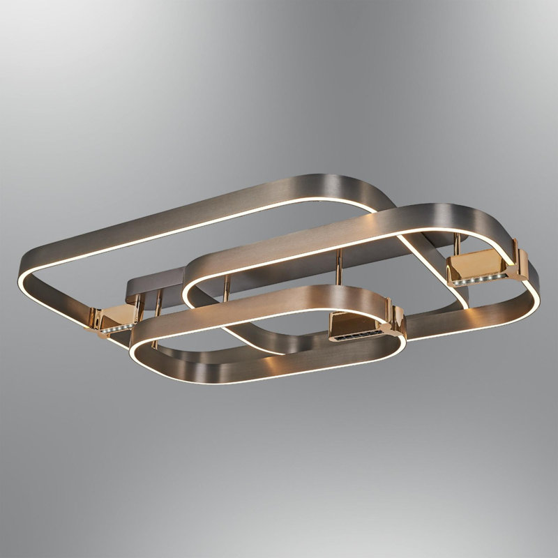 Cassen Stunning Platinum Chandelier, 95W LED, 3000K, 9500 Lumens | Metal Body with Acrylic Cap Cover, Dimensions: 43.3 x 27.6 x 9.1 inches | Integral LED Lighting, Perfect for Modern Dining Rooms & Living Spaces