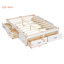 Lit double avec 6 tiroirs en MDF blanc antique peu encombrant