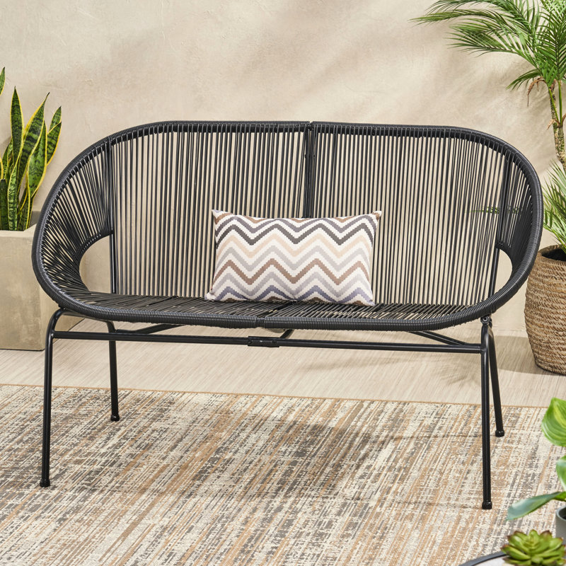 Extérieur élégant avec tissage polyvalent et base en fer durable
