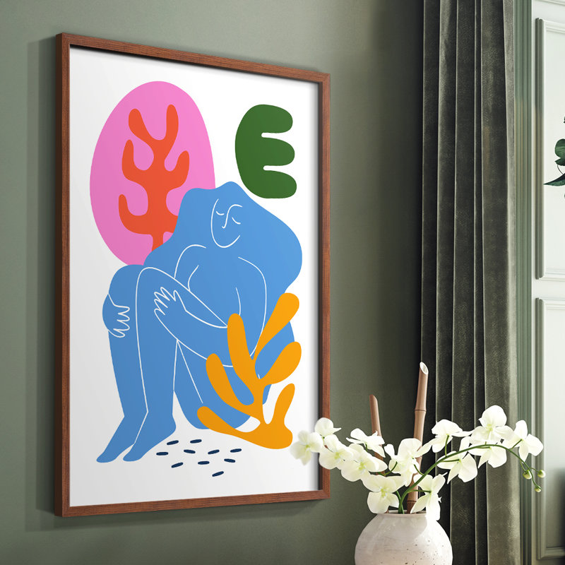 Matisse CDXLI, reproduction encadrée - bois massif, H 14 po x l 11 po, Cadre photo brun simple