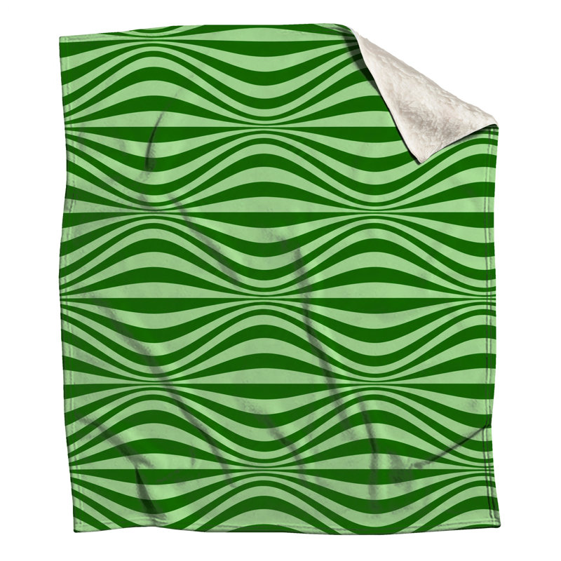 Couvertures Green Wavy Lines, L 50 po x H 60 po