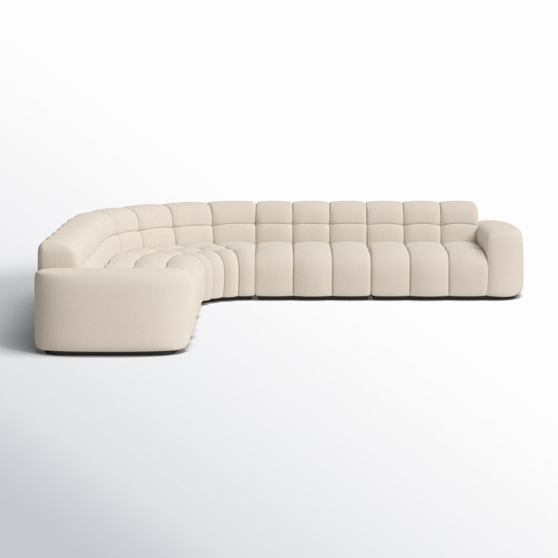 Roman L-Shaped Sectional, Oat Basketweave