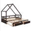 Lit de jour extensible avec deux tiroirs, lit maison en bois avec tiroirs, lit, canapé-lit, style moderne, sommeil confortable, gris-1510818490