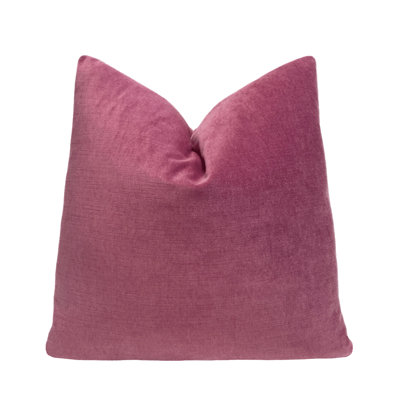 Housse de coussin en velours uni