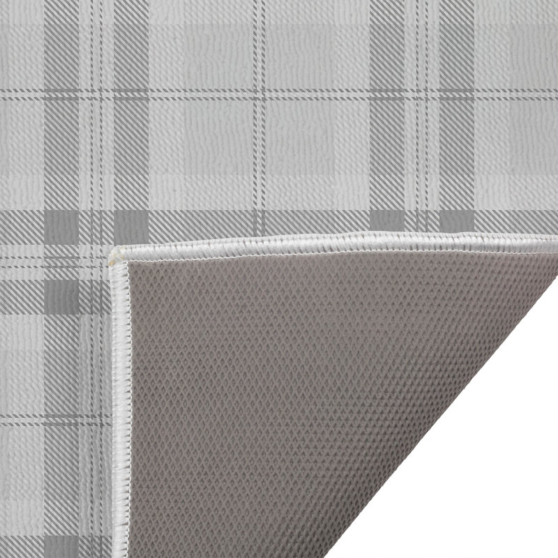 Vinny Tartan Outdoor Doormat, Grey, 24'' W x 17'' L