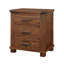 Ensemble de table de chevet rustique en bois massif récupéré à trois tiroirs Rustic