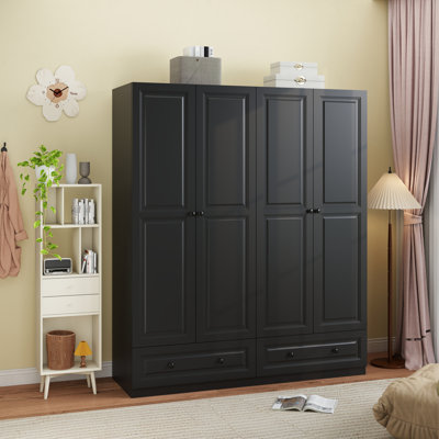 74" Armoire Wardrobe with 2 Drawers 