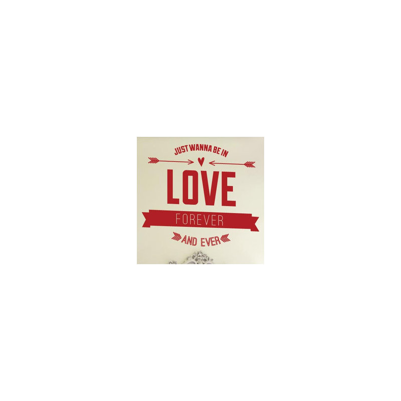 Non-Wall Damaging Wall Decal, Dark Red, Large