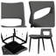 Ensemble de 2 chaises de salle à manger modernes - Revêtement en similicuir avec pieds en métal-745932665