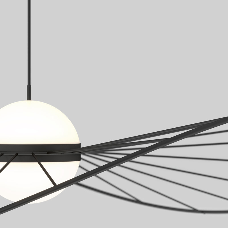 Kalev 1 - Light Matte Black LED Sphere Pendant
