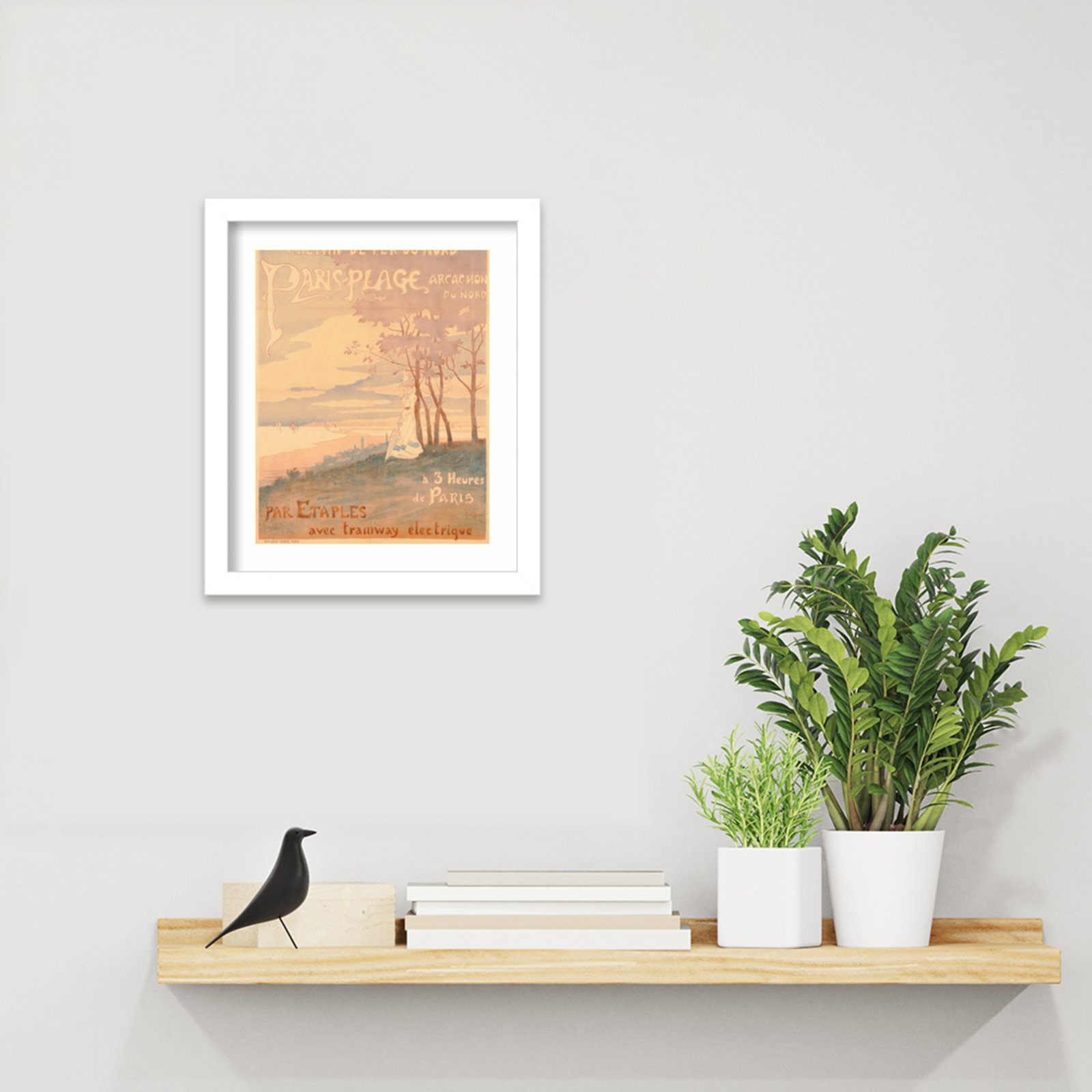 Metro "Poster Advertising Trams" Print, White, 13" H x 11" W
