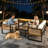 Abdel Outdoor 5 - Person Acacia Sofa Seating Group with Removable Cushion, Brown Metal and Wood Frame-1820682991