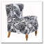 Fauteuil d'appoint à dossier haut