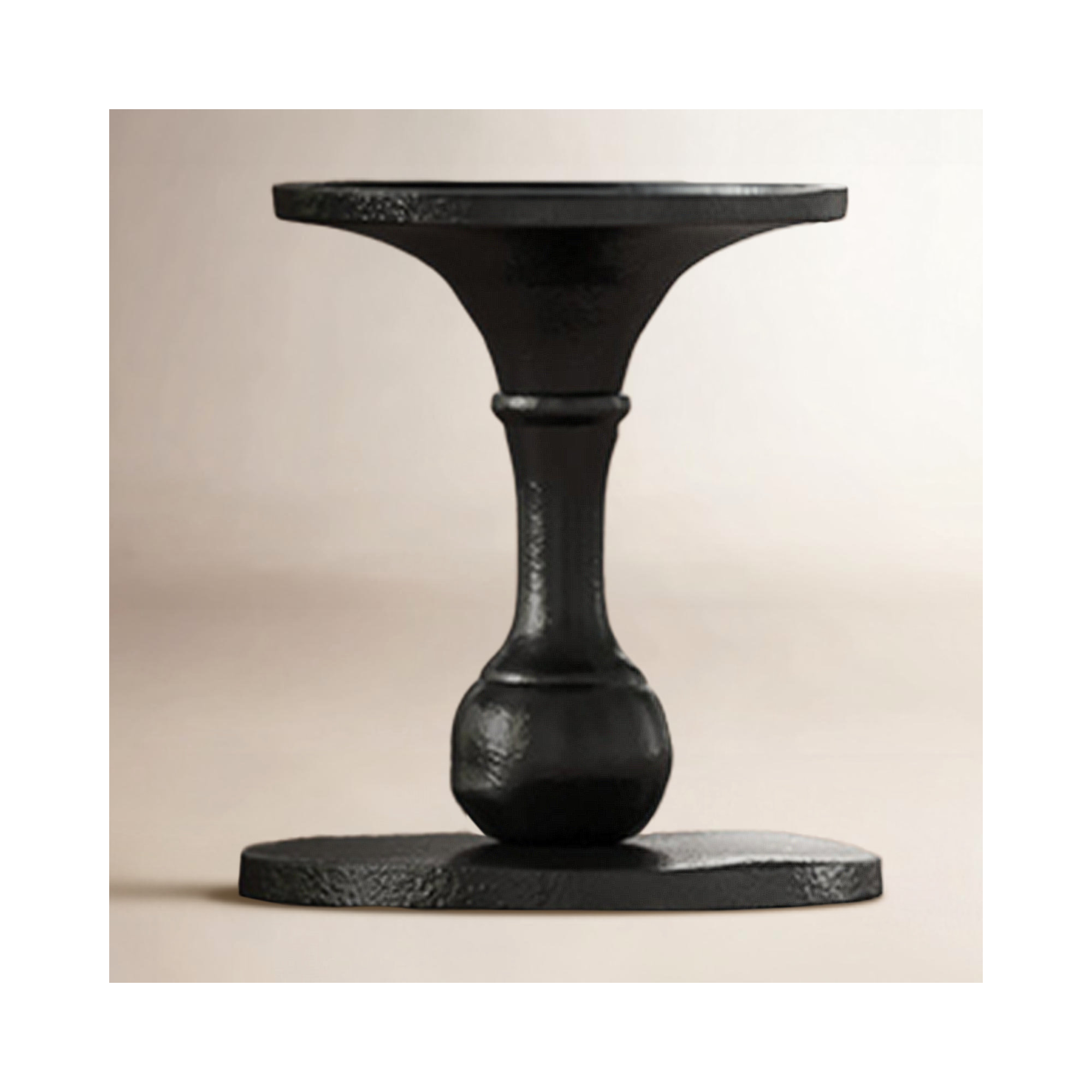 Iron Tabletop Dish, 5.12" H x 4.33" W x 4.33" D, Black
