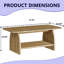 Table basse de salon moderne de 47 pouces, table basse rectangulaire à double couche avec fonction de rangement, conception d'angle arrondi, matériau en bois aggloméré, convient au salon-1979929255