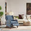 Push-Back Armchair with Storage Pockets - Nail-Head Trim & Wingback Design-134487620