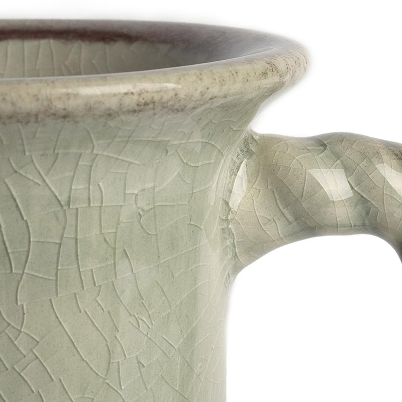 Vases décoratifs pour la décoration intérieure, vase en céramique rustique, Vert