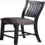 Chaise haute en noir rustique