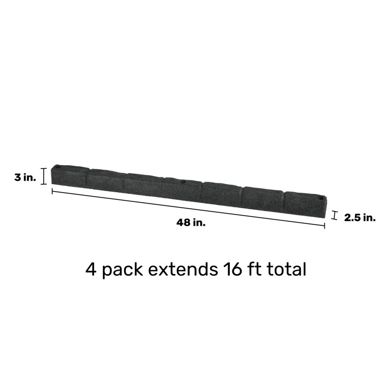 GS SmartLoc Cobblestone Edger - (4), Black