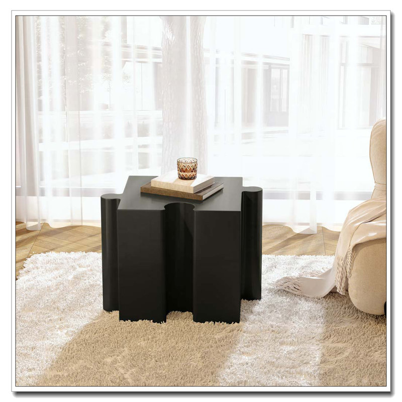 Table d'appoint Art, Noir-1