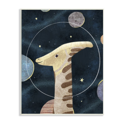 " Dinosaur Astronaut Helmet Outer Space Imagination Ancient Reptile " by Ziwei Li