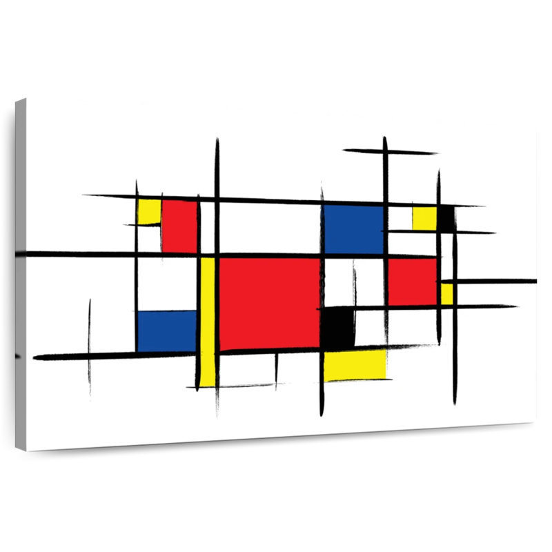 Avery Mondrian d'inspiration rustique abstraite