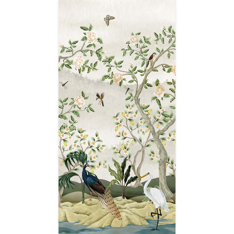 Bordure florale pelez et collez, L 96 po x l 48 po