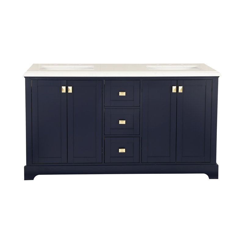 Meuble-lavabo et meuble-lavabo Red Barrel Studio®, Bleu marine
