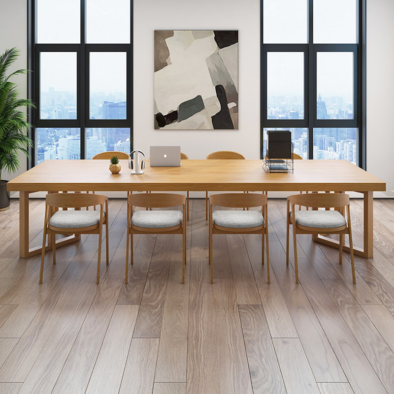 Hokku Designs Modern rectangular solid wood conference table - Wayfair ...