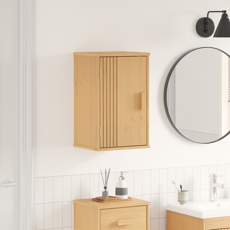 Armoire de salle de bain avec porte vidaXL Olden Brown 13,78 po x 11,81 po x 21,65 po