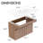 32" Wall-Mounted ADA Single Bathroom Vanity with Resin Sink and Side Handles, Walnut-151039175