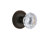 Grandeur Newport Rosette Privacy with Fontainebleau Crystal Door Knob