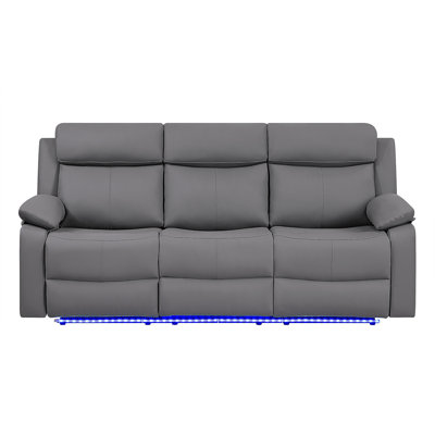 Blanche White Reclining Sofa With LED Lights (Only 1 Sofa) by Latitude Run