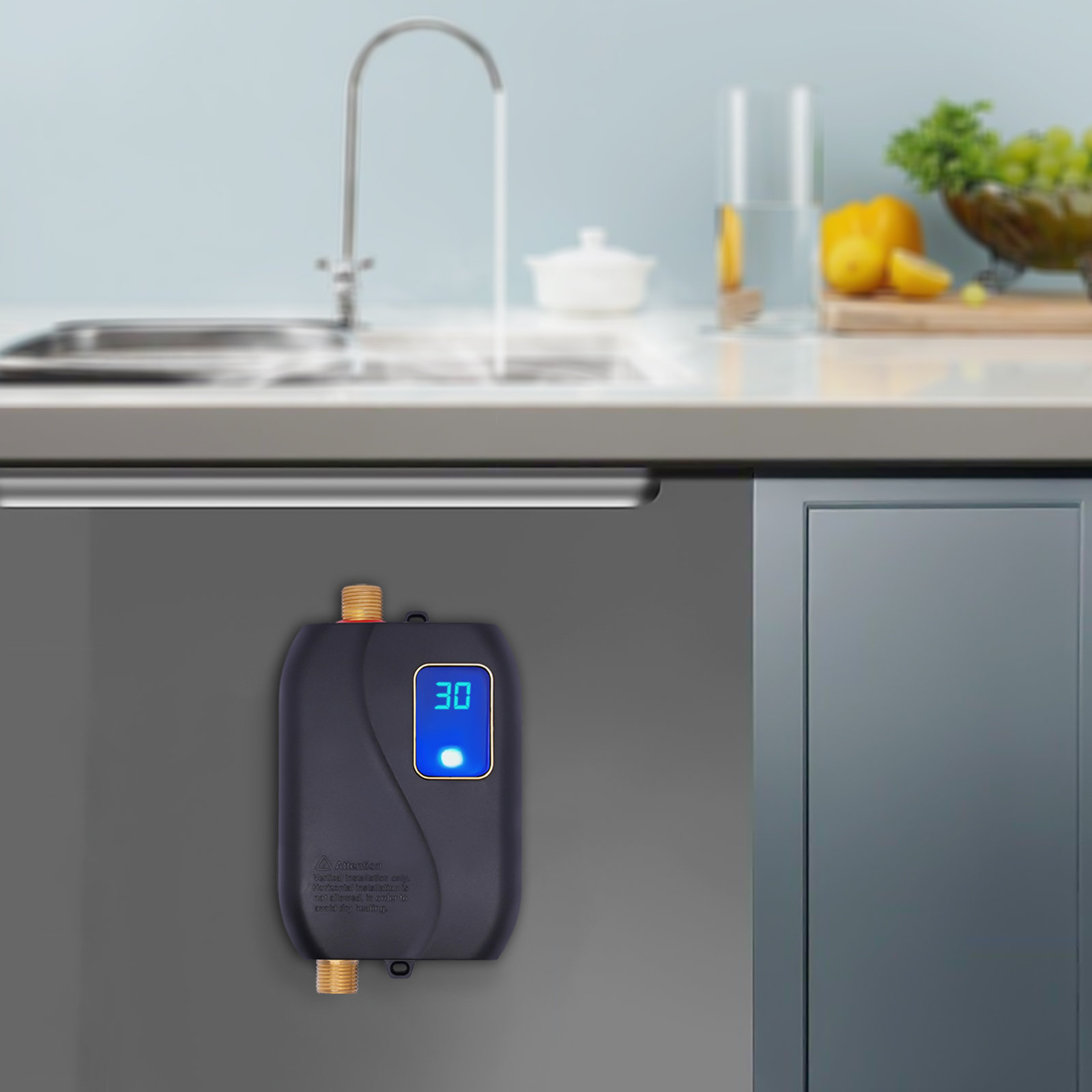 Water Heater 3000w Electric Tankless Instant Hot Shower Kitchen