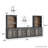 Modern 6-Piece Modular TV Stand Set Jagger Series 1A2F, Ebony-915551353