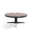 Burdett Mid-Century 33,5 po Table basse ronde marron avec plateau en verre trempé